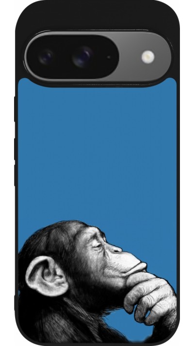 Google Pixel 9 / Pixel 9 Pro Case Hülle - Silikon schwarz Monkey Pop Art