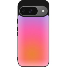 Google Pixel 9 / Pixel 9 Pro Case Hülle - Silikon schwarz Orange Pink Blue Gradient