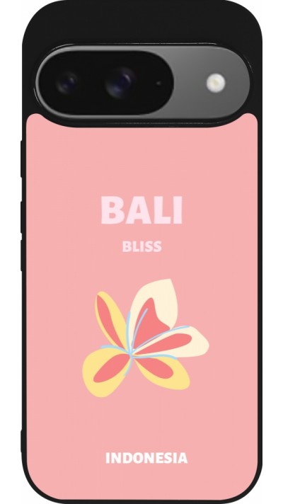 Google Pixel 9 / Pixel 9 Pro Case Hülle - Silikon schwarz Pop Summer Destination Bali