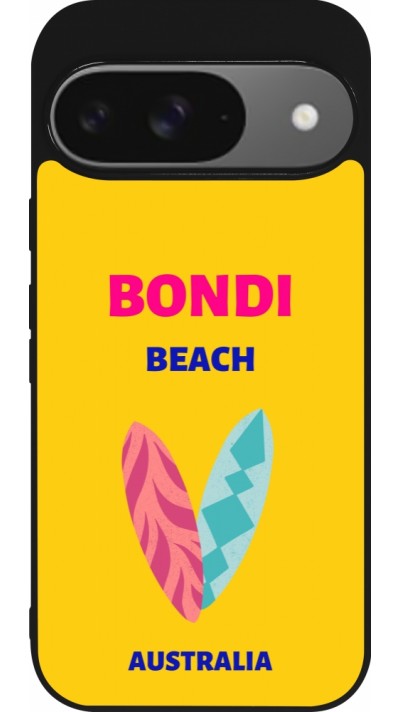 Google Pixel 9 / Pixel 9 Pro Case Hülle - Silikon schwarz Pop Summer Destination Bondi