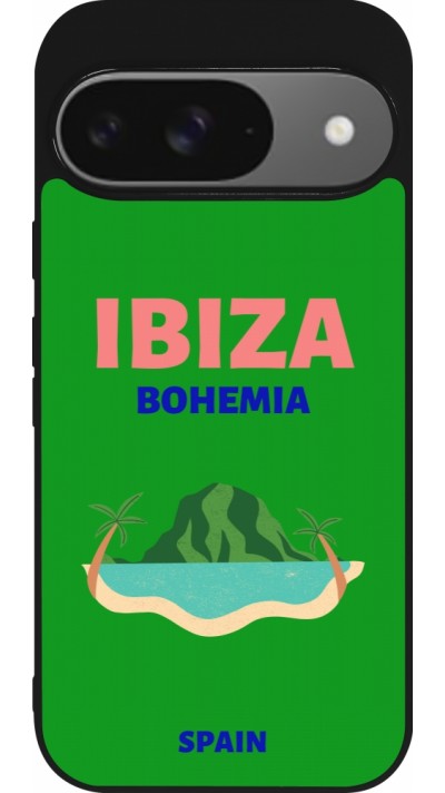 Google Pixel 9 / Pixel 9 Pro Case Hülle - Silikon schwarz Pop Summer Destination Ibiza