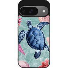 Google Pixel 9 / Pixel 9 Pro Case Hülle - Silikon schwarz Preppy Turtle