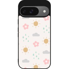 Google Pixel 9 / Pixel 9 Pro Case Hülle - Silikon schwarz Spring 23 weather