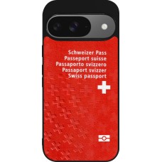 Google Pixel 9 / Pixel 9 Pro Case Hülle - Silikon schwarz Swiss Passport