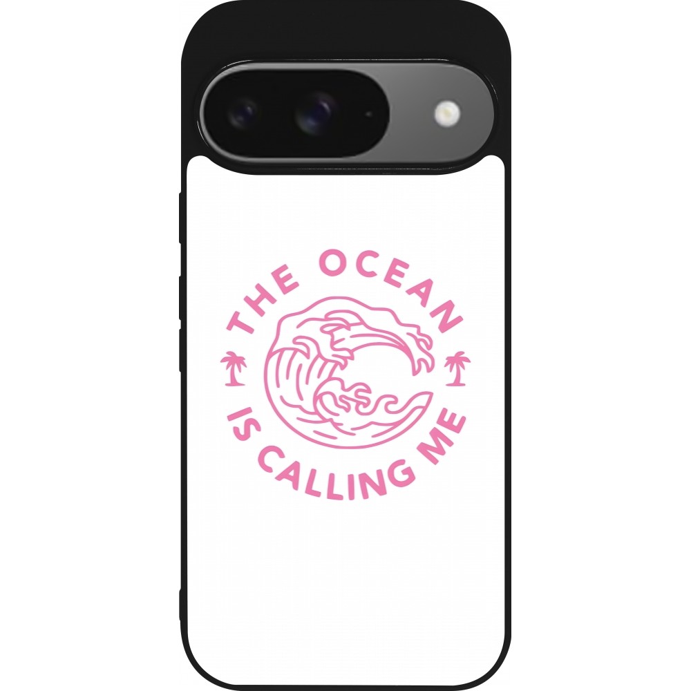 Google Pixel 9 / Pixel 9 Pro Case Hülle - Silikon schwarz The Ocean is calling me