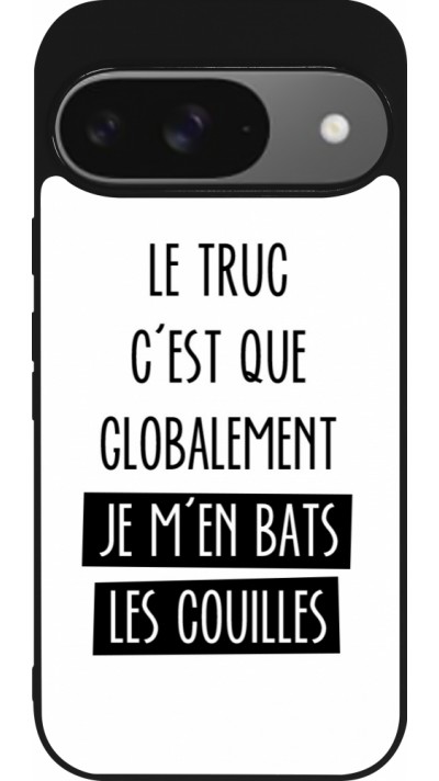 Google Pixel 9 / Pixel 9 Pro Case Hülle - Silikon schwarz Le truc globalement bats les couilles