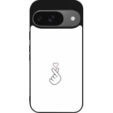 Google Pixel 9 / Pixel 9 Pro Case Hülle - Silikon schwarz Valentine 2024 heat by Millennials