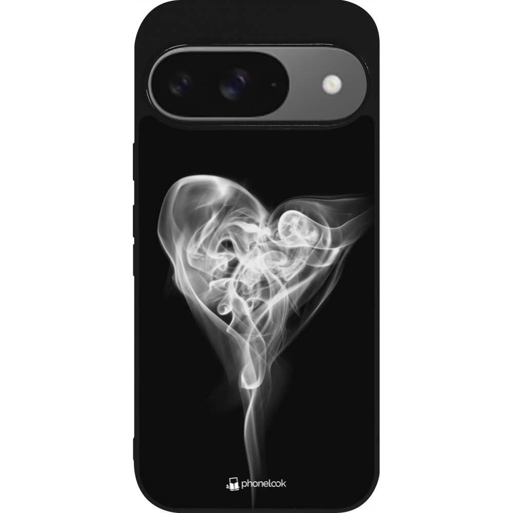 Google Pixel 9 / Pixel 9 Pro Case Hülle - Silikon schwarz Valentine 2022 Black Smoke