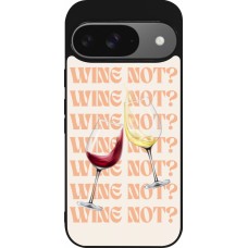 Google Pixel 9 / Pixel 9 Pro Case Hülle - Silikon schwarz Wine not