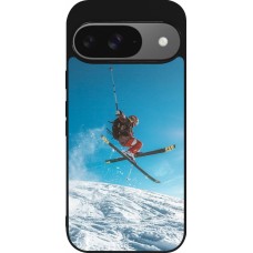 Google Pixel 9 / Pixel 9 Pro Case Hülle - Silikon schwarz Winter 22 Ski Jump