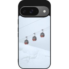 Google Pixel 9 / Pixel 9 Pro Case Hülle - Silikon schwarz Winter 22 ski lift