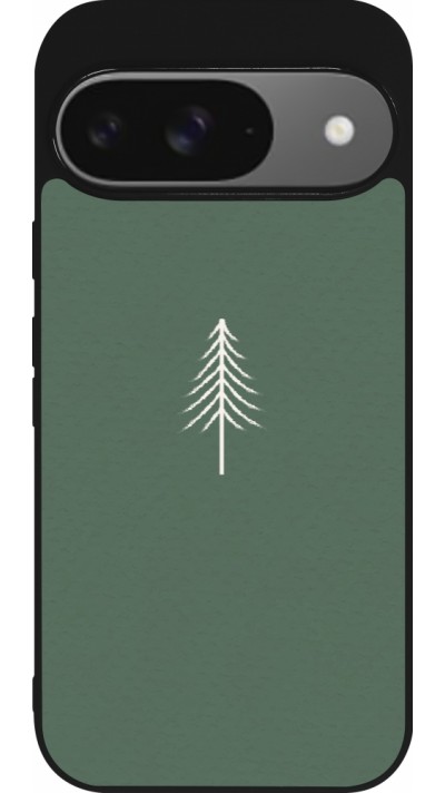 Google Pixel 9 / Pixel 9 Pro Case Hülle - Silikon schwarz Christmas 22 minimalist tree