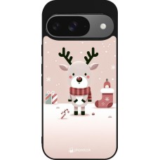 Google Pixel 9 / Pixel 9 Pro Case Hülle - Silikon schwarz Weihnachten 2023 Choupinette Rentier