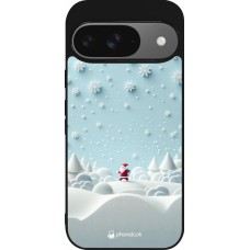 Google Pixel 9 / Pixel 9 Pro Case Hülle - Silikon schwarz Weihnachten 2023 Kleiner Vater Schneeflocke