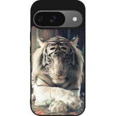 Google Pixel 9 / Pixel 9 Pro Case Hülle - Silikon schwarz Zen Tiger