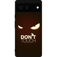 Google Pixel 6 Case Hülle - Silikon schwarz Angry Dont Touch