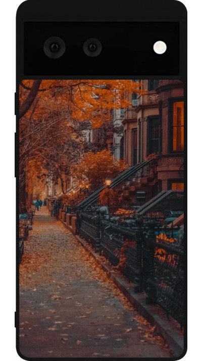 Google Pixel 6 Case Hülle - Silikon schwarz Autumn 2024 city