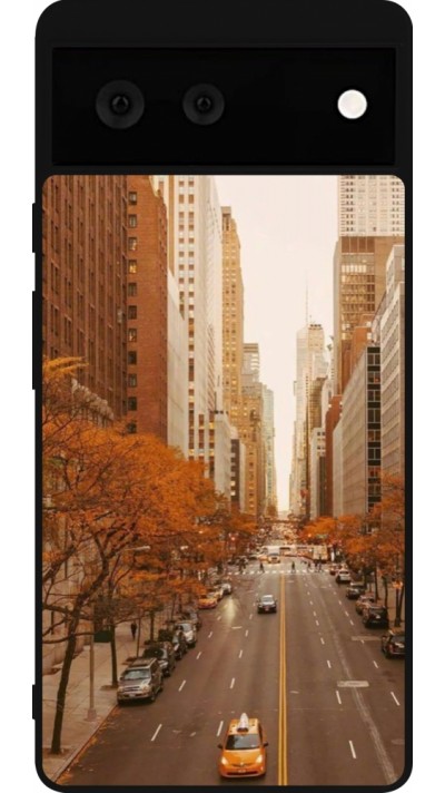 Google Pixel 6 Case Hülle - Silikon schwarz Autumn 2024 New York city