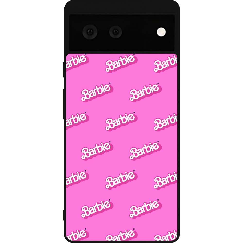 Google Pixel 6 Case Hülle - Silikon schwarz Barbie Pattern