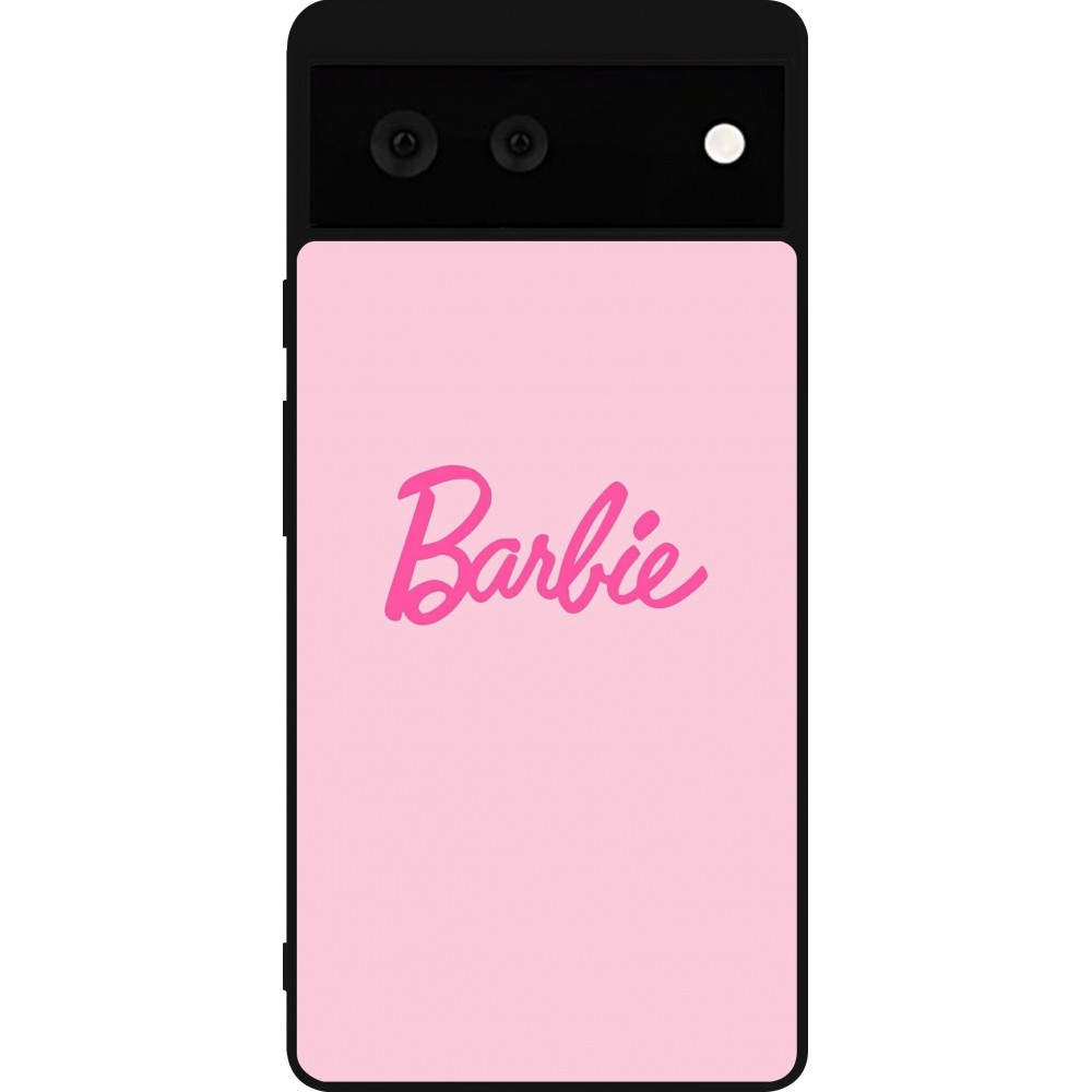 Google Pixel 6 Case Hülle - Silikon schwarz Barbie Text