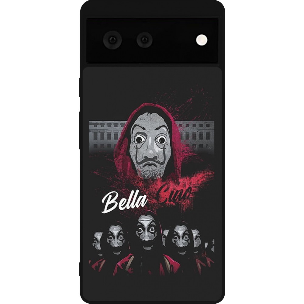 Google Pixel 6 Case Hülle - Silikon schwarz Bella Ciao