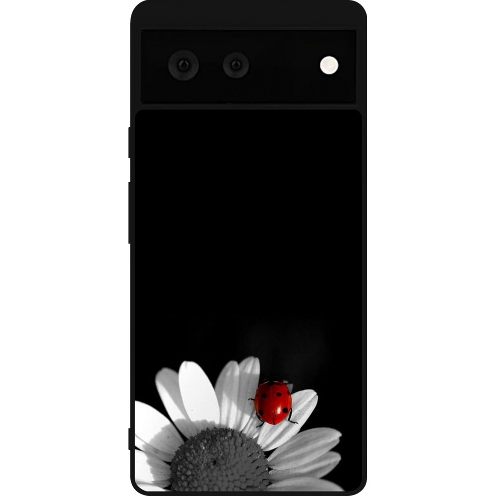 Google Pixel 6 Case Hülle - Silikon schwarz Black and white Cox