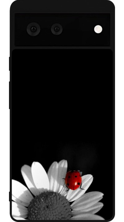 Google Pixel 6 Case Hülle - Silikon schwarz Black and white Cox