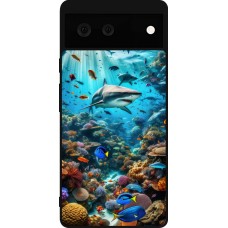 Google Pixel 6 Case Hülle - Silikon schwarz Bora Bora Meer und Wunder