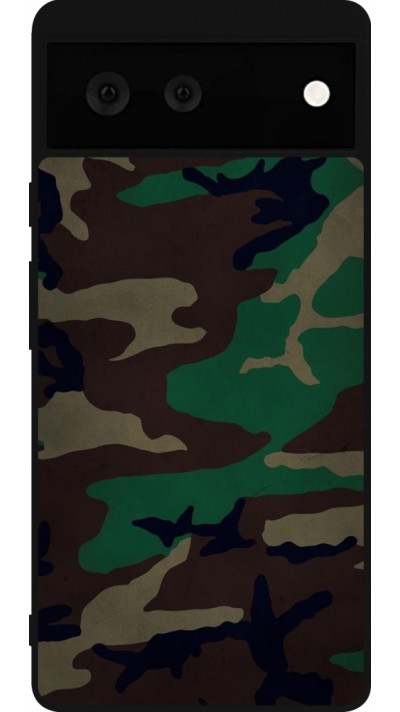 Google Pixel 6 Case Hülle - Silikon schwarz Camouflage 3