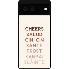 Google Pixel 6 Case Hülle - Silikon schwarz Cocktail Cheers Salud