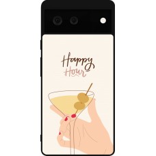 Google Pixel 6 Case Hülle - Silikon schwarz Cocktail Happy Hour