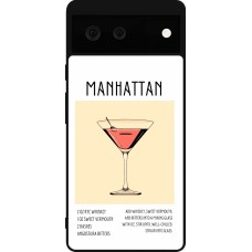 Google Pixel 6 Case Hülle - Silikon schwarz Cocktail Rezept Manhattan