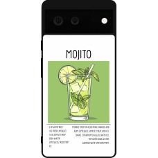 Google Pixel 6 Case Hülle - Silikon schwarz Cocktail Rezept Mojito