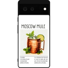 Google Pixel 6 Case Hülle - Silikon schwarz Cocktail Rezept Moscow Mule