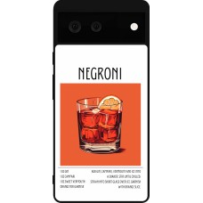 Google Pixel 6 Case Hülle - Silikon schwarz Cocktail Rezept Negroni