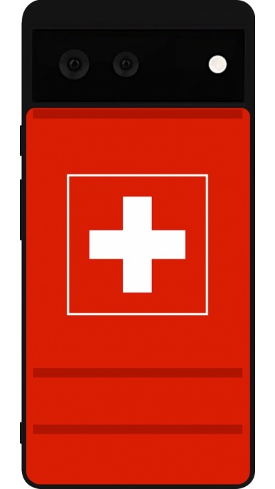 Google Pixel 6 Case Hülle - Silikon schwarz Euro 2020 Switzerland