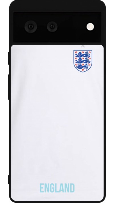 Google Pixel 6 Case Hülle - Silikon schwarz England 2022 personalisierbares Fußballtrikot