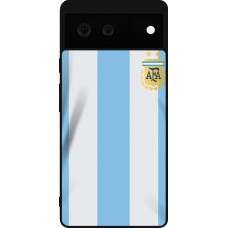 Google Pixel 6 Case Hülle - Silikon schwarz Argentinien 2022 personalisierbares Fussballtrikot