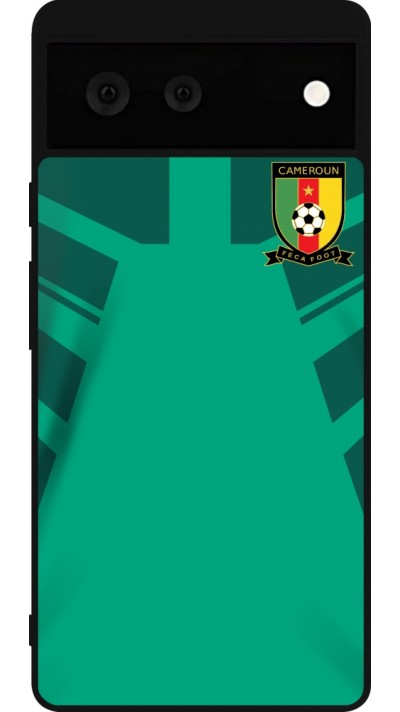 Google Pixel 6 Case Hülle - Silikon schwarz Kamerun 2022 personalisierbares Fussballtrikot