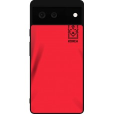 Google Pixel 6 Case Hülle - Silikon schwarz Südkorea 2022 personalisierbares Fussballtrikot