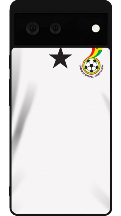 Google Pixel 6 Case Hülle - Silikon schwarz Ghana 2022 personalisierbares Fussballtrikot