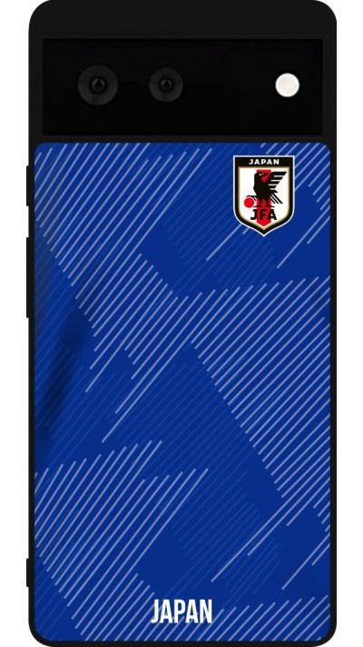 Google Pixel 6 Case Hülle - Silikon schwarz Japan 2022 personalisierbares Fussballtrikot