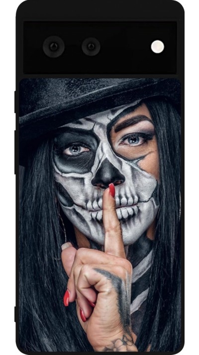 Google Pixel 6 Case Hülle - Silikon schwarz Halloween 18 19