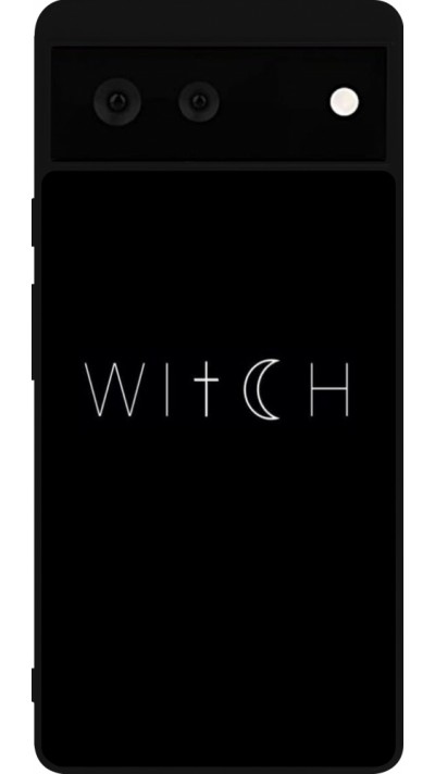 Google Pixel 6 Case Hülle - Silikon schwarz Halloween 22 witch word