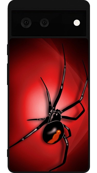 Google Pixel 6 Case Hülle - Silikon schwarz Halloween 2023 spider black widow