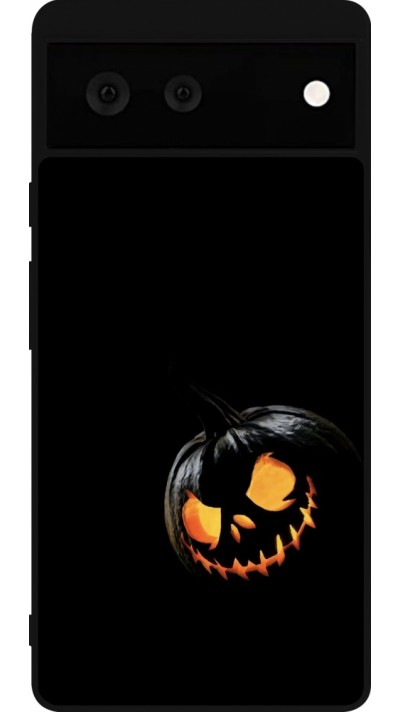 Google Pixel 6 Case Hülle - Silikon schwarz Halloween 2023 discreet pumpkin