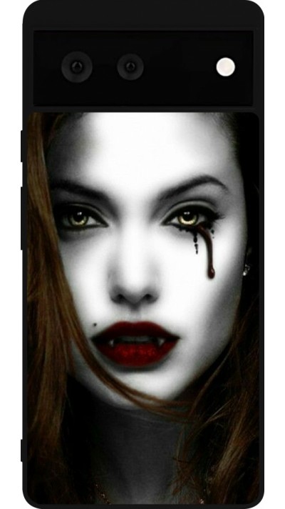 Google Pixel 6 Case Hülle - Silikon schwarz Halloween 2023 gothic vampire