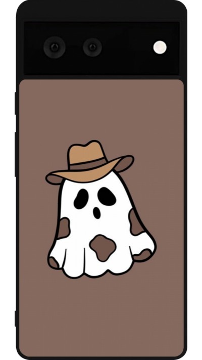 Google Pixel 6 Case Hülle - Silikon schwarz Halloween 2024 cowboy ghost