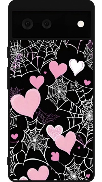 Google Pixel 6 Case Hülle - Silikon schwarz Halloween 2024 girly