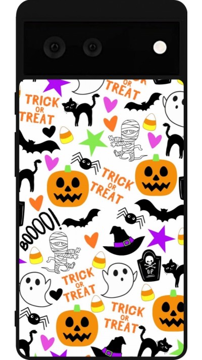 Google Pixel 6 Case Hülle - Silikon schwarz Halloween 2024 trick or treat